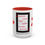 Thumbnail: Coffee & Cards Mug (11, 15oz) 5 of Hearts
