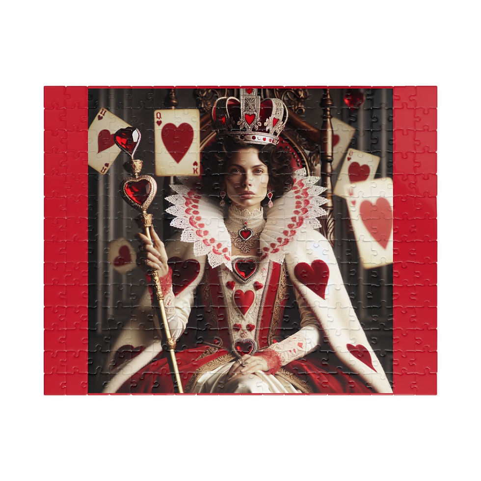 Thumbnail: Puzzles with the Cards (110, 252, 520-piece) Queen of Hearts 