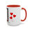 Thumbnail: Coffee & Cards Coffee Mug (11, 15oz) 8 of Hearts