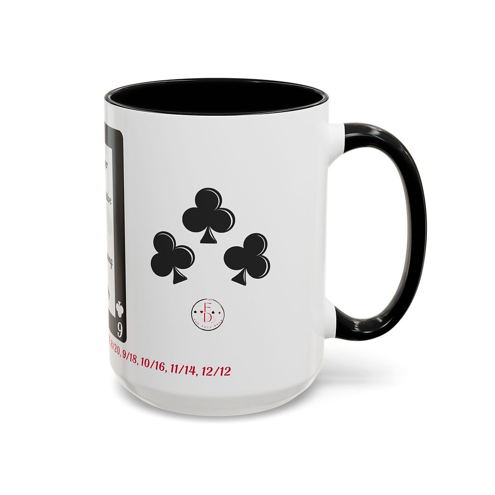 Thumbnail: Coffee & Cards Coffee Mug (11, 15oz) 6 of Clubs