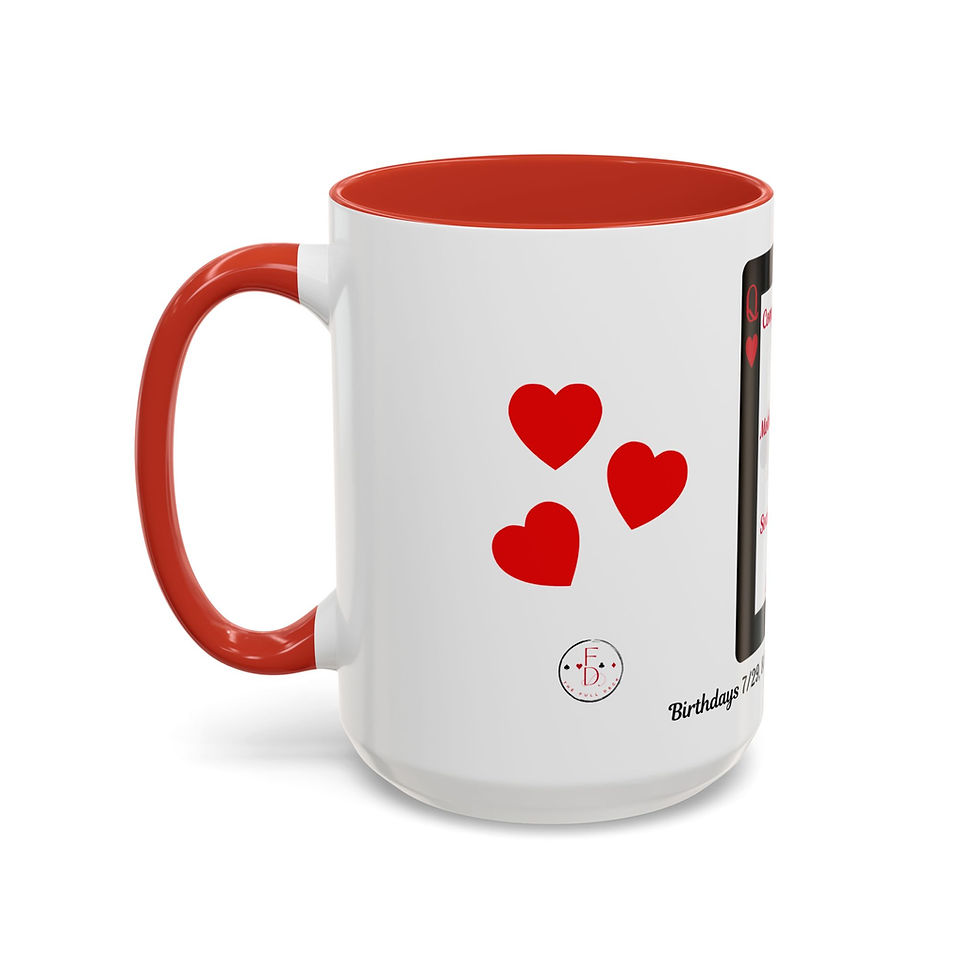 Thumbnail: Coffee & Cards Coffee Mug (11, 15oz) Queen of Hearts
