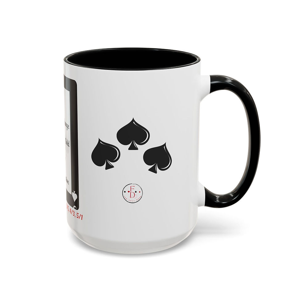 Thumbnail: Coffee & Cards Coffee Mug (11, 15oz) 5 of Spades