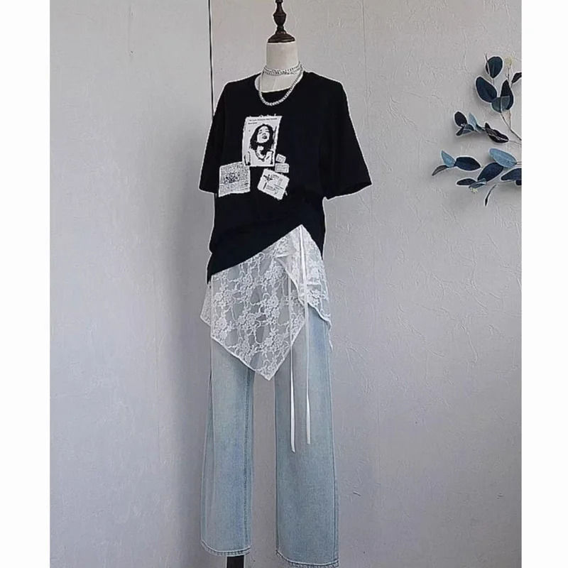 Thumbnail: Raven Gothic Lace Skirt