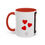 Thumbnail: Coffee & Cards Mug (11, 15oz) 5 of Hearts