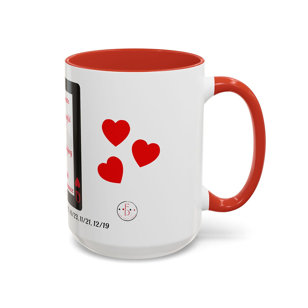 Thumbnail: Coffee & Cards Coffee Mug (11, 15oz) Queen of Hearts
