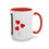 Thumbnail: Coffee & Cards Mug (11, 15oz) 4 of Hearts