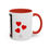 Thumbnail: Coffee & Cards Mug (11, 15oz) 4 of Hearts