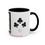 Thumbnail: Coffee & Cards Coffee Mug (11, 15oz) 6 of Clubs