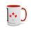 Thumbnail: Coffee & Cards Coffee Mug (11, 15oz) 4 of Diamonds