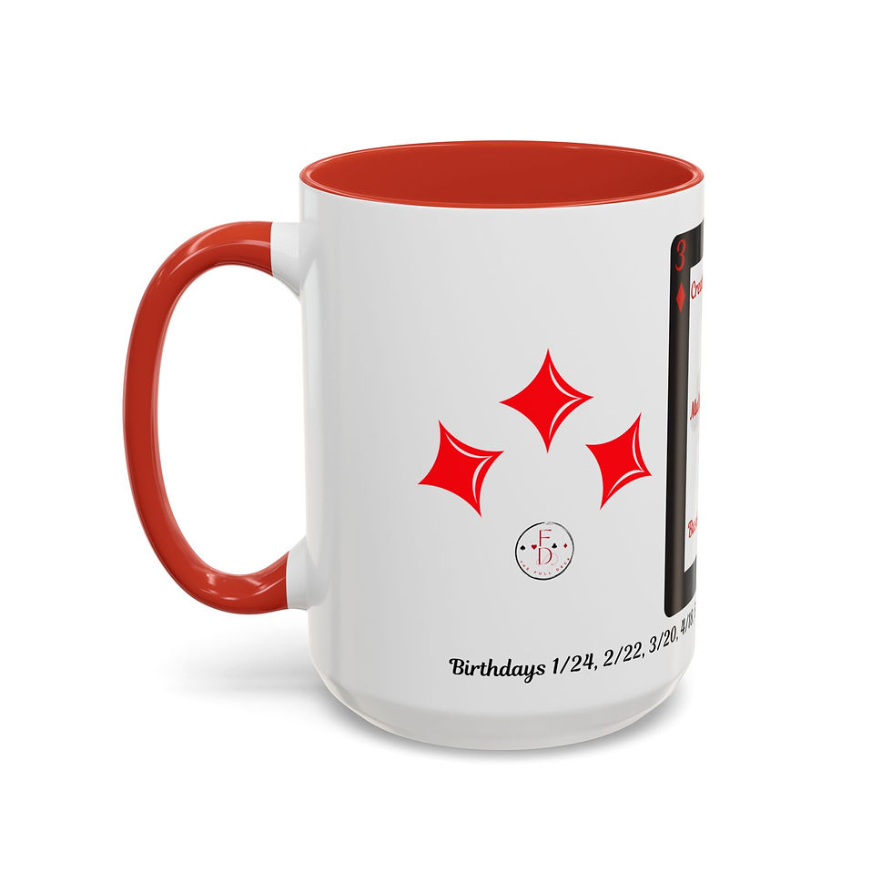 Thumbnail: Coffee & Cards Coffee Mug (11, 15oz) 3 of Diamonds