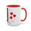 Thumbnail: Coffee & Cards Coffee Mug (11, 15oz) 9 of Hearts