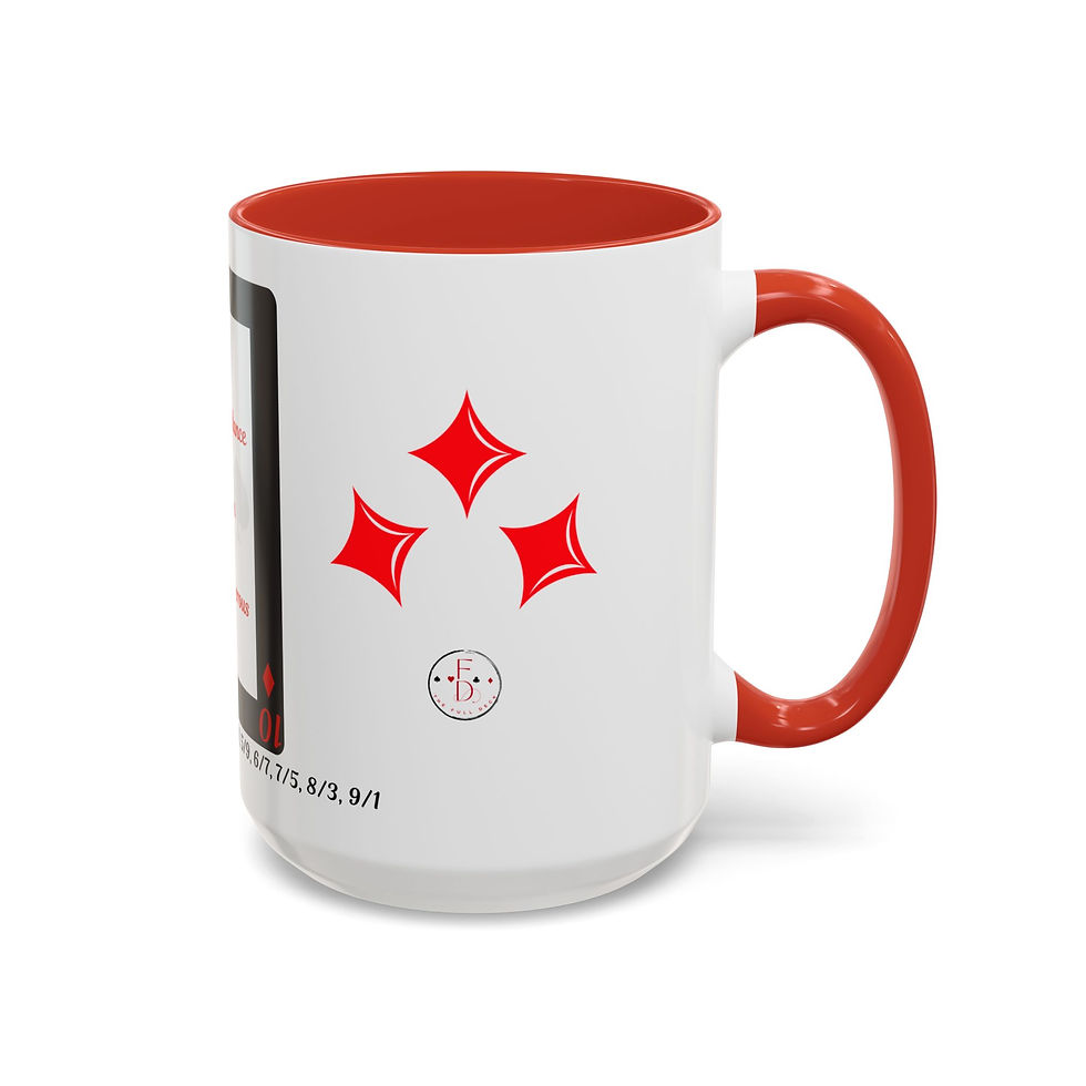 Thumbnail: Coffee & Cards Coffee Mug (11, 15oz) 10 of Diamonds