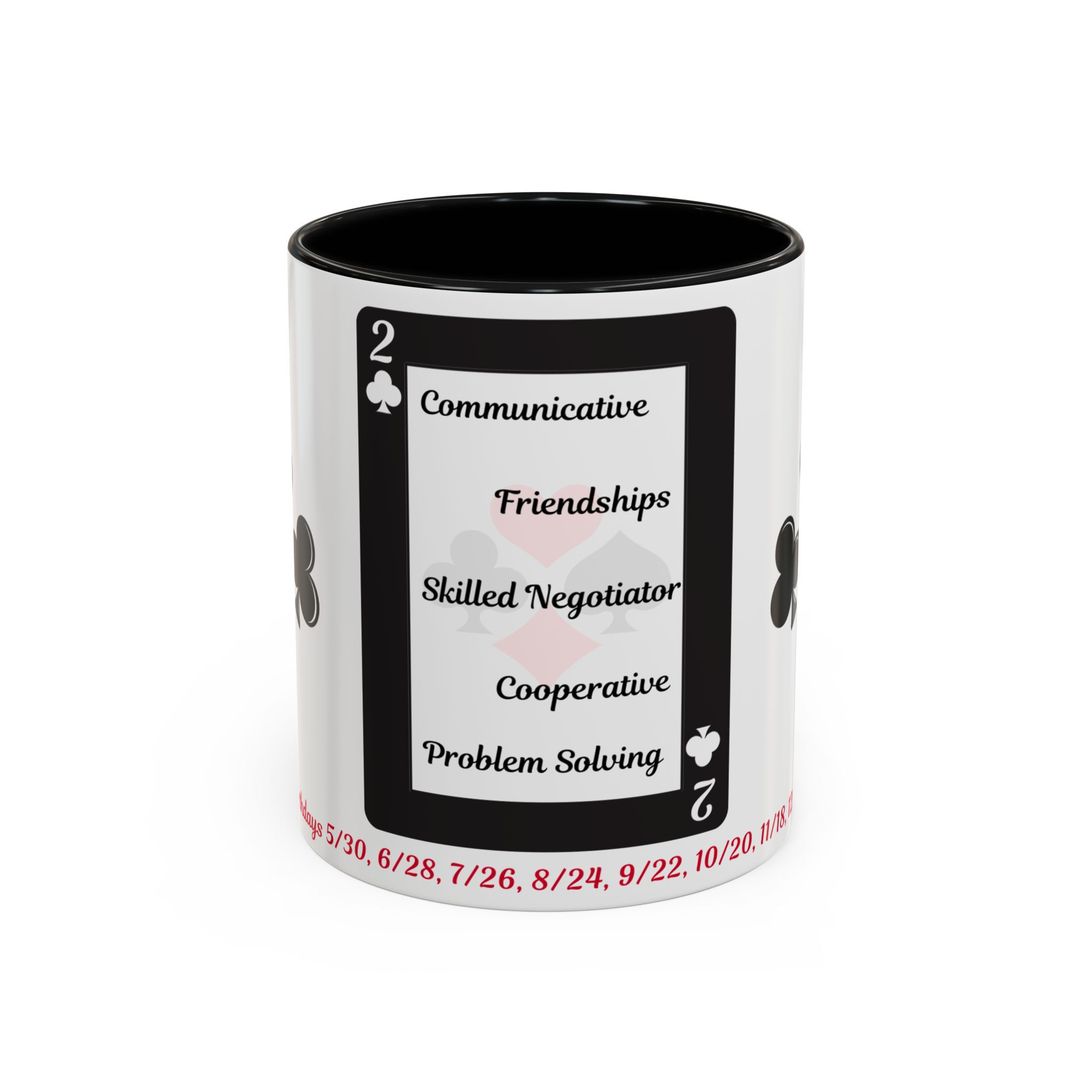 Coffee & Cards Coffee Mug (11, 15oz) 2 of Clubs