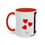 Thumbnail: Coffee & Cards Coffee Mug (11, 15oz) 9 of Hearts