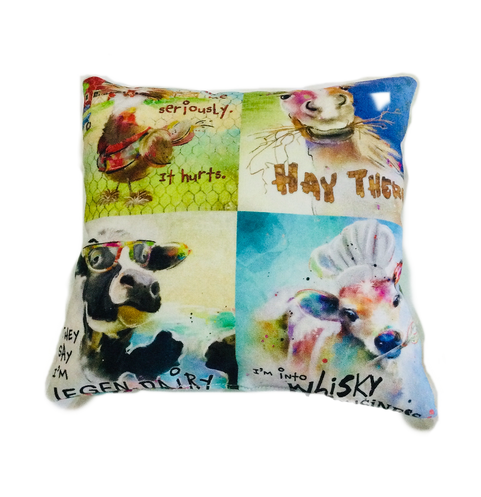 Thumbnail: FUNNY FARM CATNIP PILLOWS WITH RATTLE