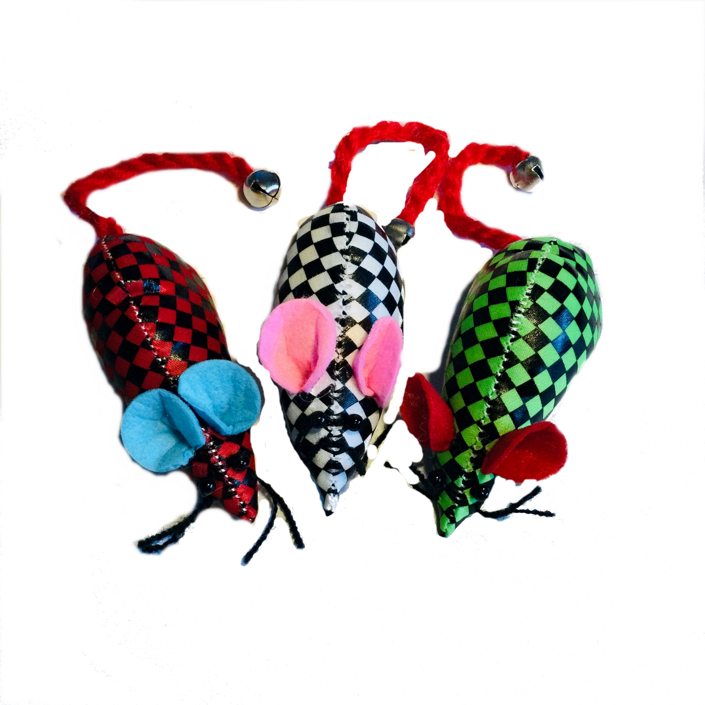 CLASSIC CATNIP CHEQUER MICE - SET OF 3