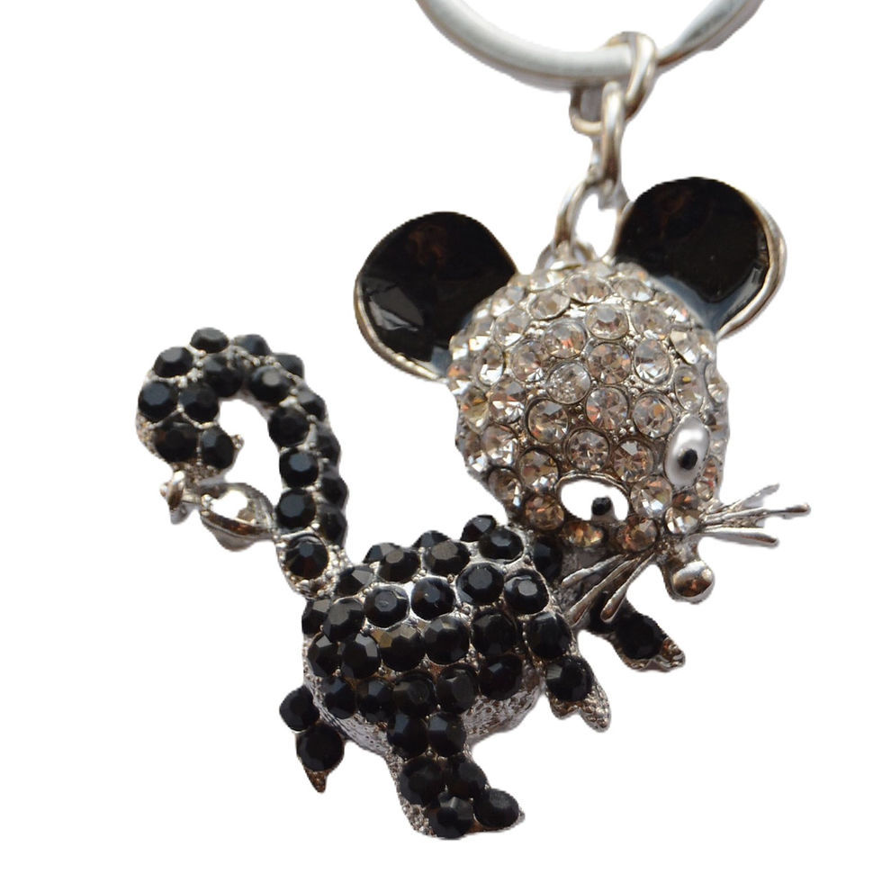 Thumbnail: HANDBAG CHARM / KEYRING - BLACK / RED