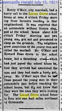Greencastle Herald 15 July 1921
