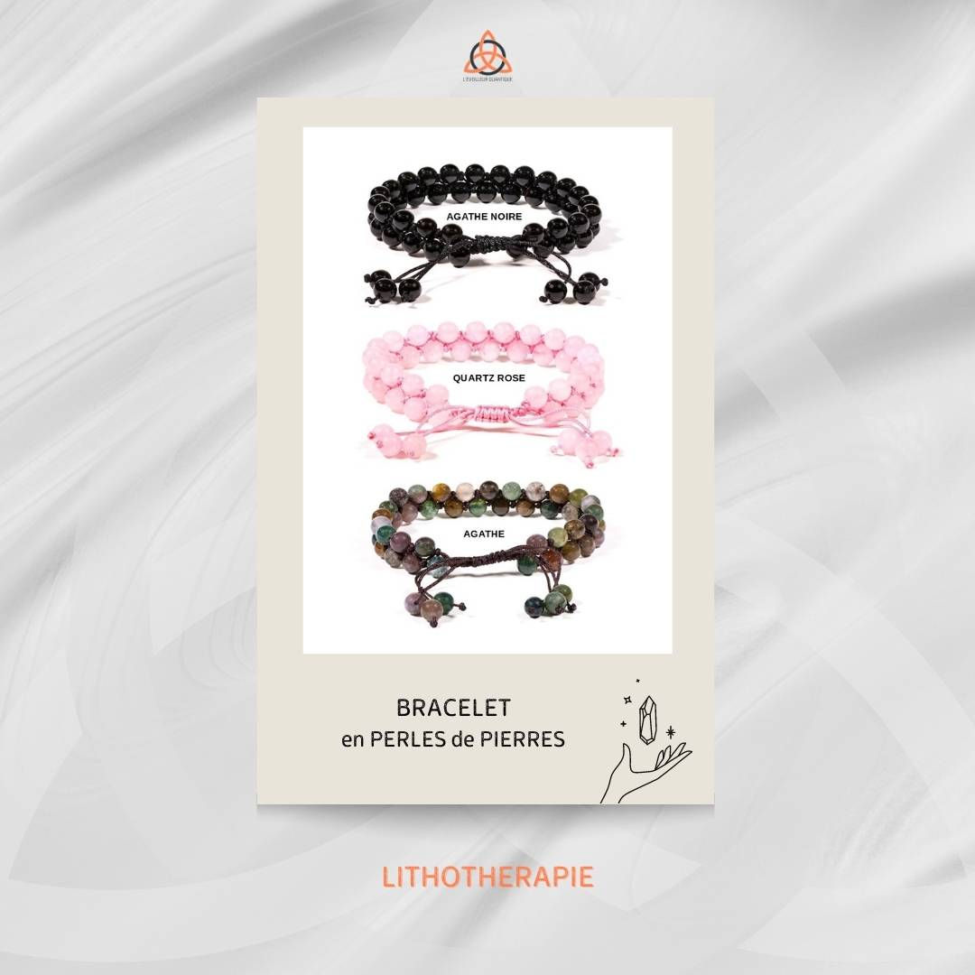 BRACELET en PERLES de PIERRES