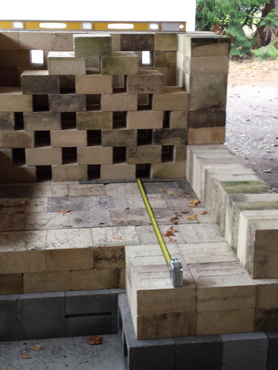 The floor and back chimney.