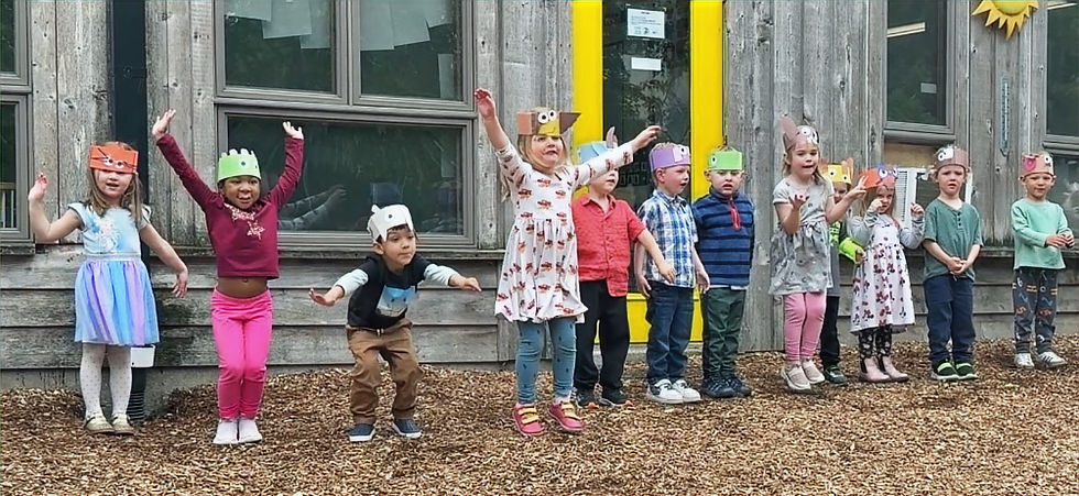Preschool children act out letter sounds from the Active Alphabet