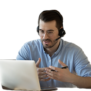 Image of person on Teams call