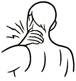 Illustration of neck pain, a condition treated at Body Align Osteo