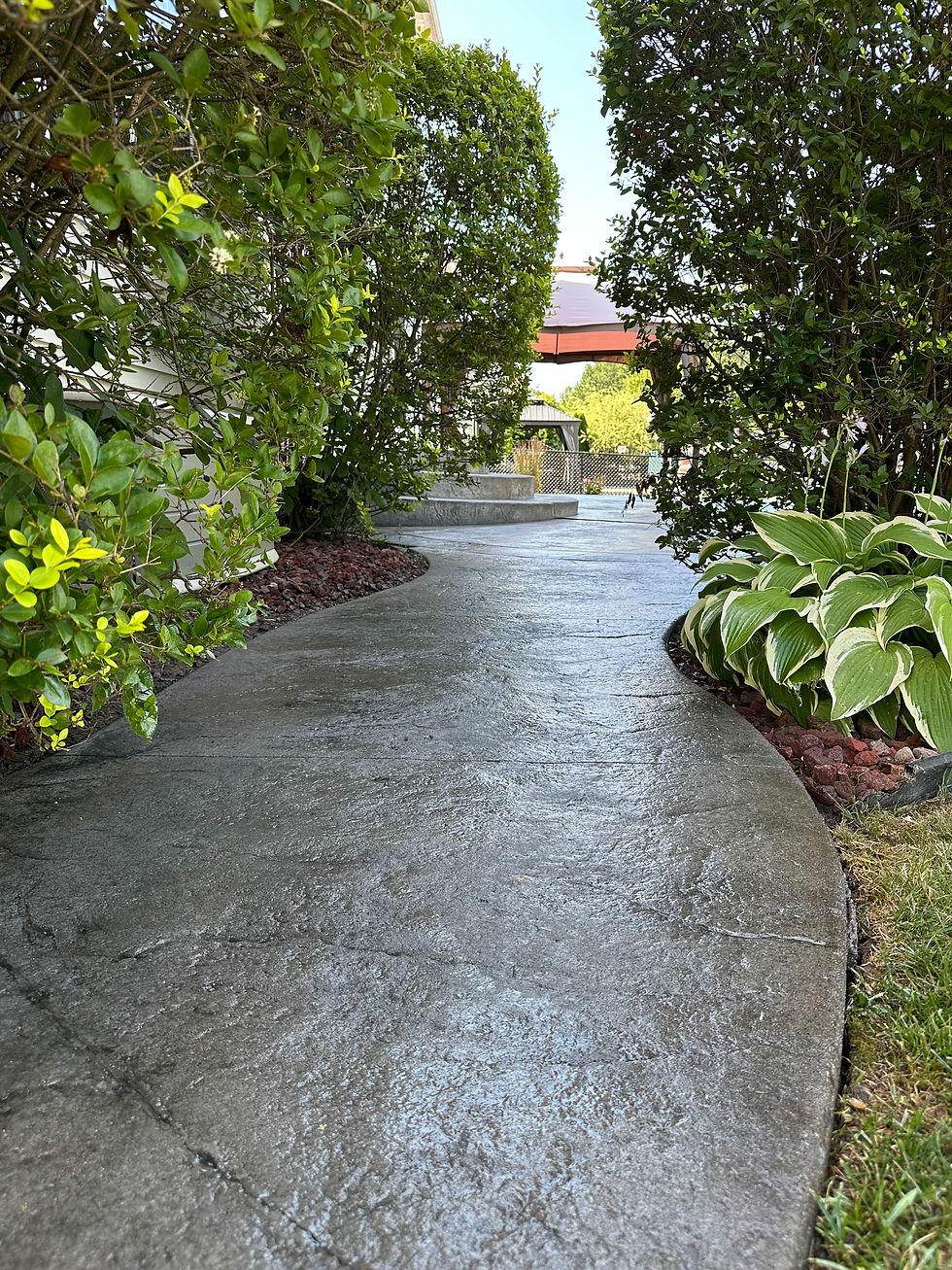 Stamped Concrete Walkway