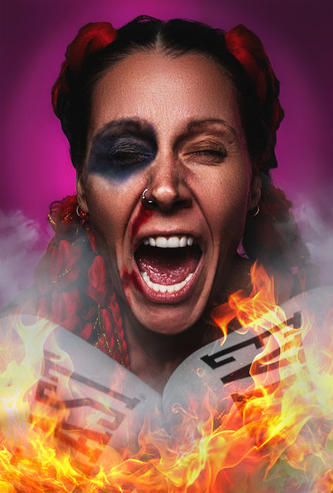 Fighter in the Fire - Piece for the Anatomy of Her Healing Exhibit 