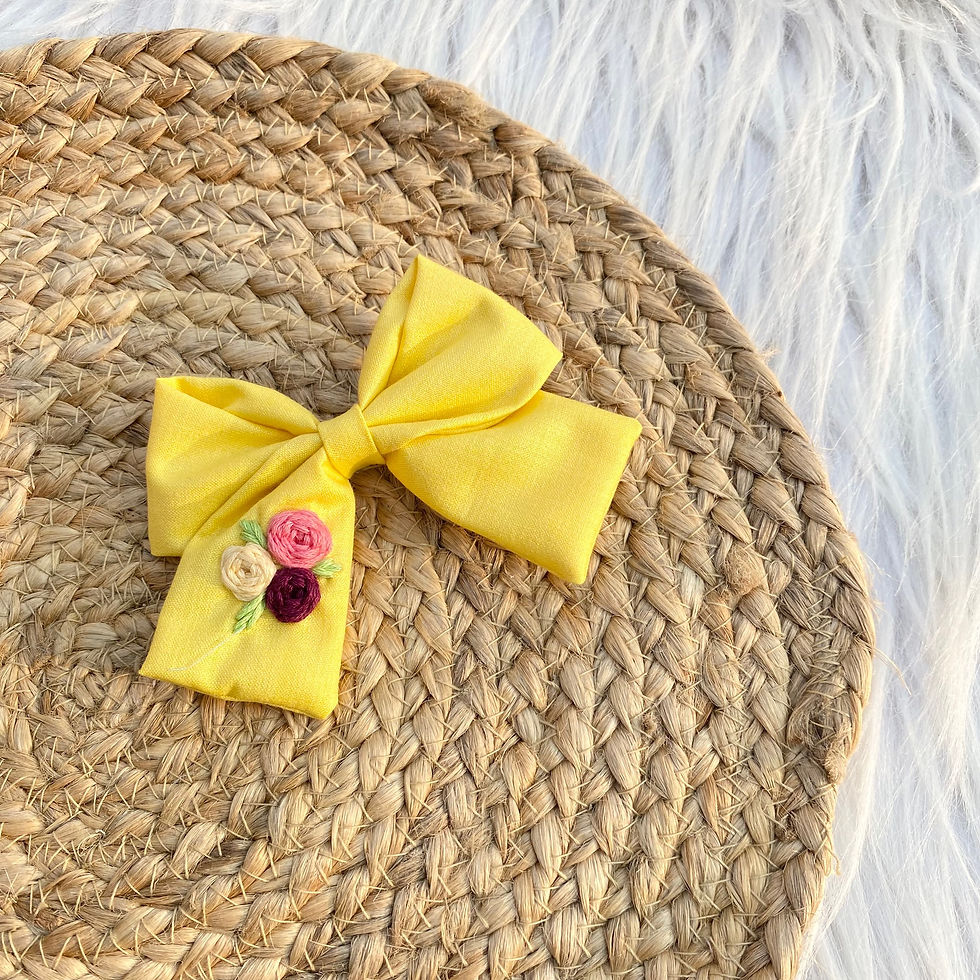 Thumbnail: Mini Pigtail Embroidery Bows
