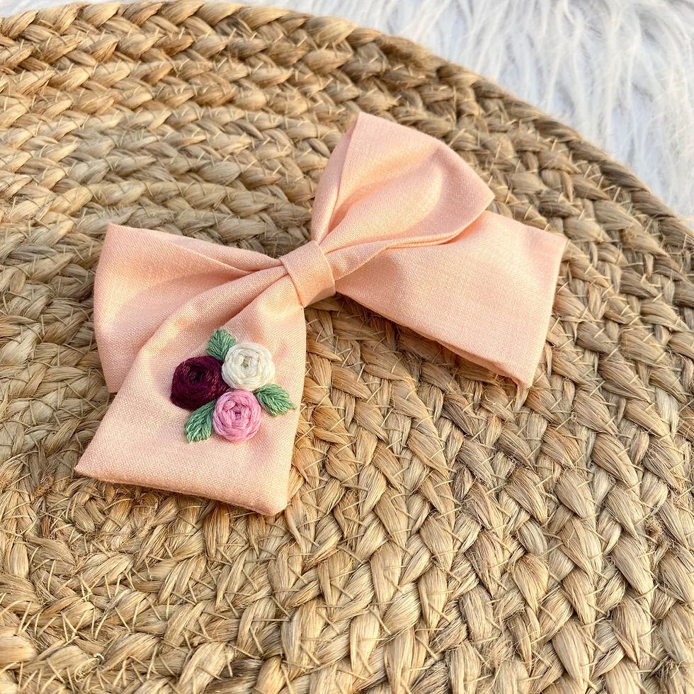 Thumbnail: Mini Pigtail Embroidery Bows