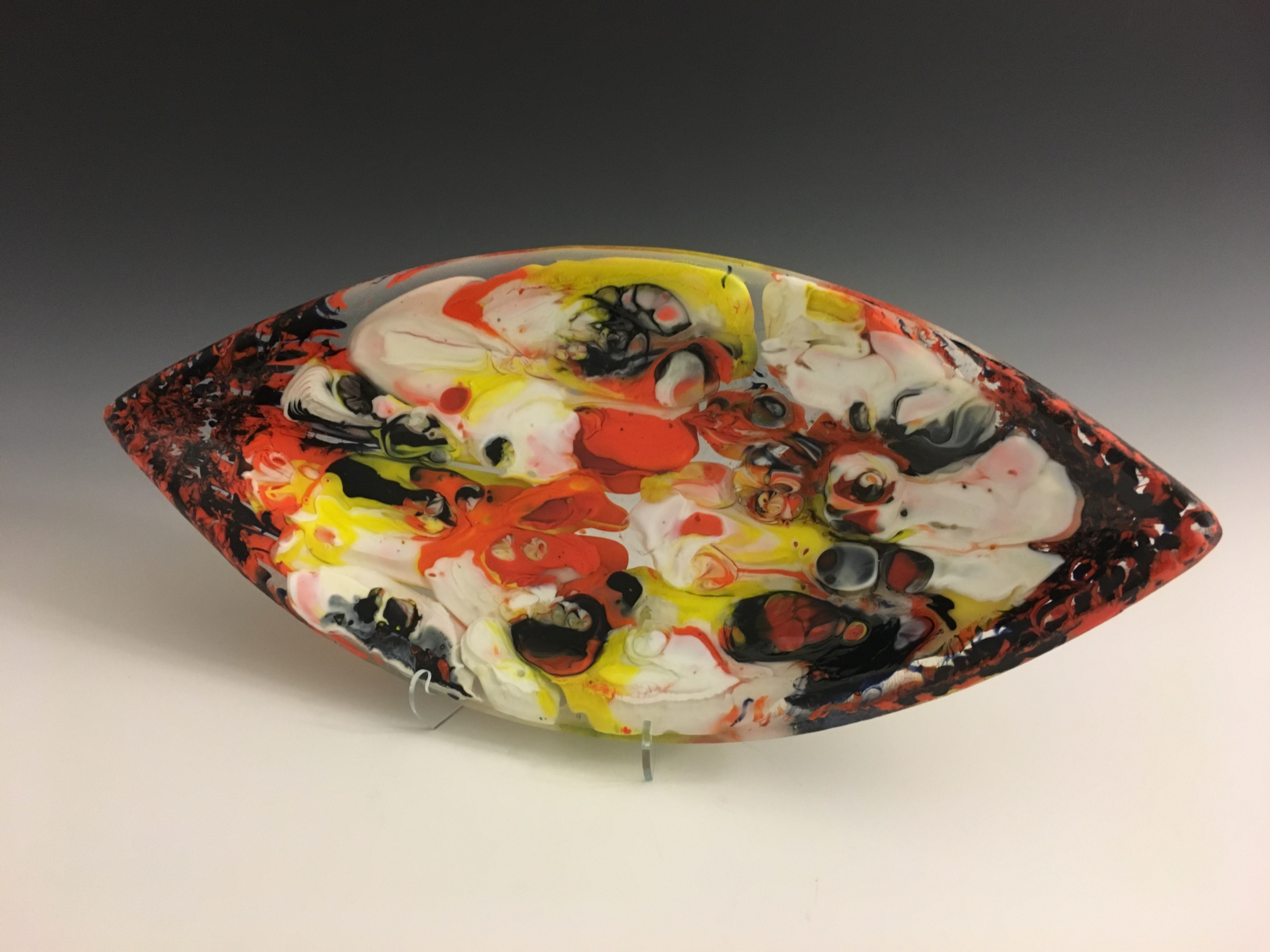 Fused glass dish