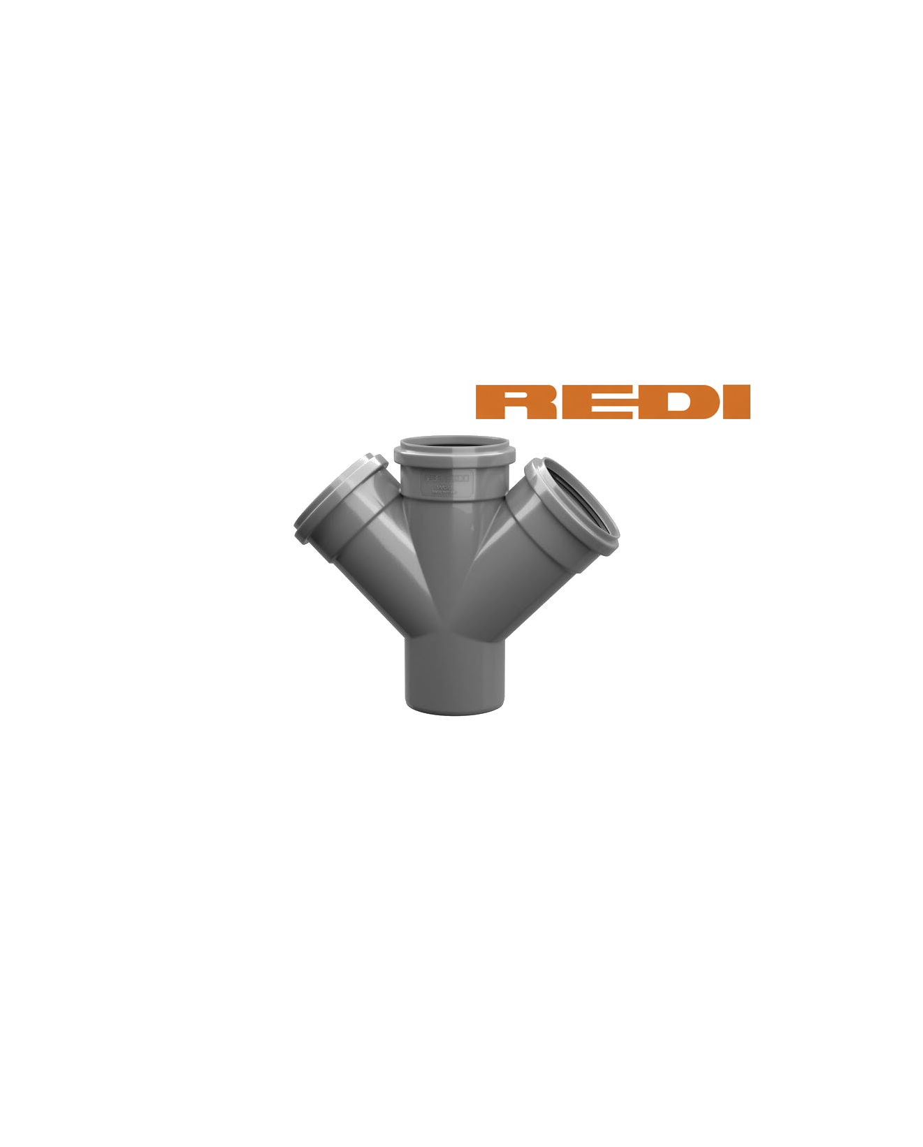 REDI Tee Double Y, 110 mm Diameter, Rubber Ring Type. Art. No. 0361141 | FRONTIER MEPF