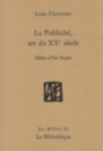 Louis Cheronnet - La Publicité, art du XX° siècle