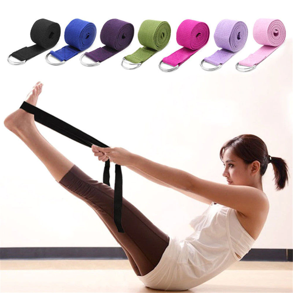 180cm Fitness Stretch Strap D-Ring Belt 