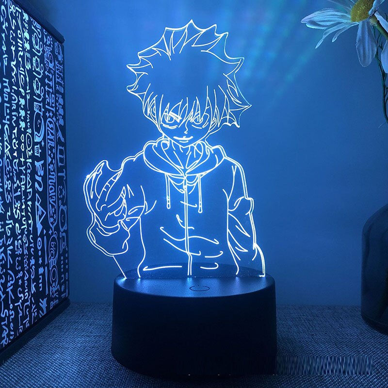 Miniaturebillede:  Kurapika 3D LED Lamp Anime Figure Night Lights Birthday Gift