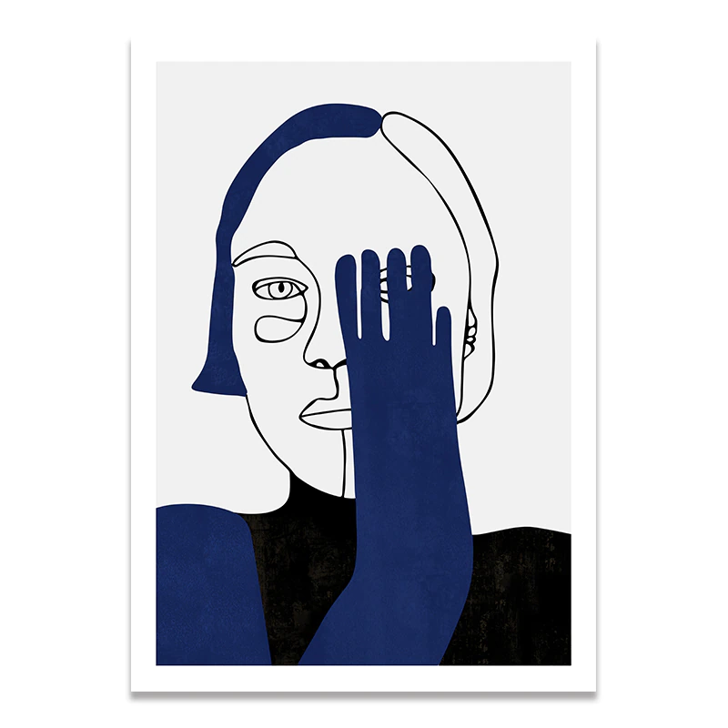 Miniaturebillede: Abstract Minimalist Canvas Wall Poster 