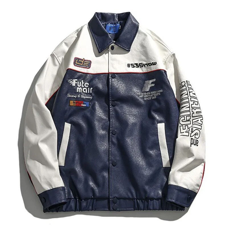 Miniaturebillede: hip hop leather jackets vintage leather jacket men leather jacket men vintage jacket leather vintage men