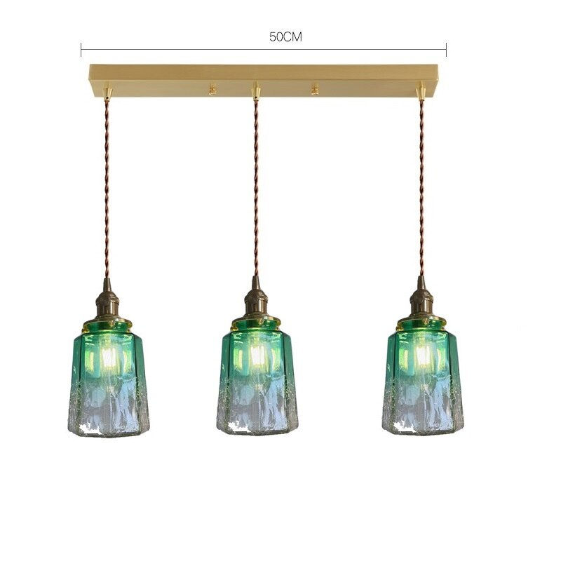 Miniaturebillede: green glass pendant lights