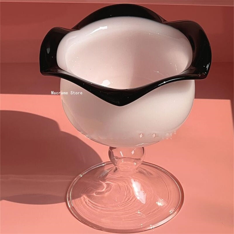 Miniaturebillede: Rose Glass Ice Cream Dessert Cup Gift Glass Dessert Bowl Ice Cream Bowl