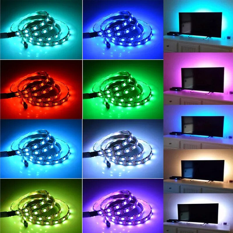 Miniaturebillede: 5-30m LED Strip 5050 RGB Bluetooth Remote Control Colour Changing Tape