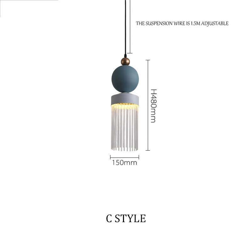 Miniaturebillede: metal pendant light