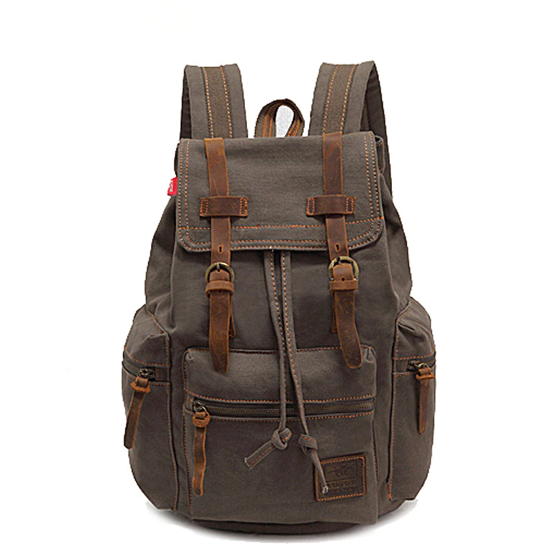 Pikkukuva: Luxury Waterproof Oil Wax Canvas Travel Backpacks for Men 