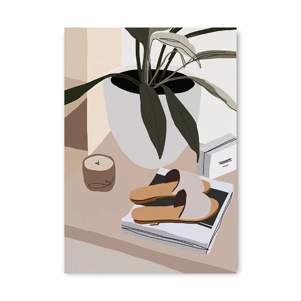 Miniaturebillede: Abstract Nordic Minimalist Canvas Wall Art 