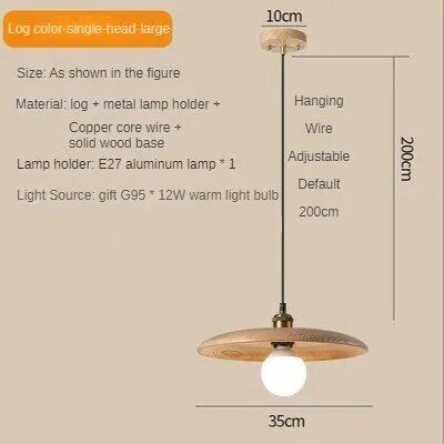 Miniaturebillede: modern wood pendant light