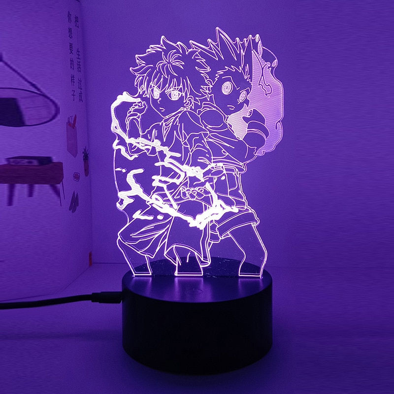 Miniaturebillede:  Kurapika 3D LED Lamp Anime Figure Night Lights Birthday Gift