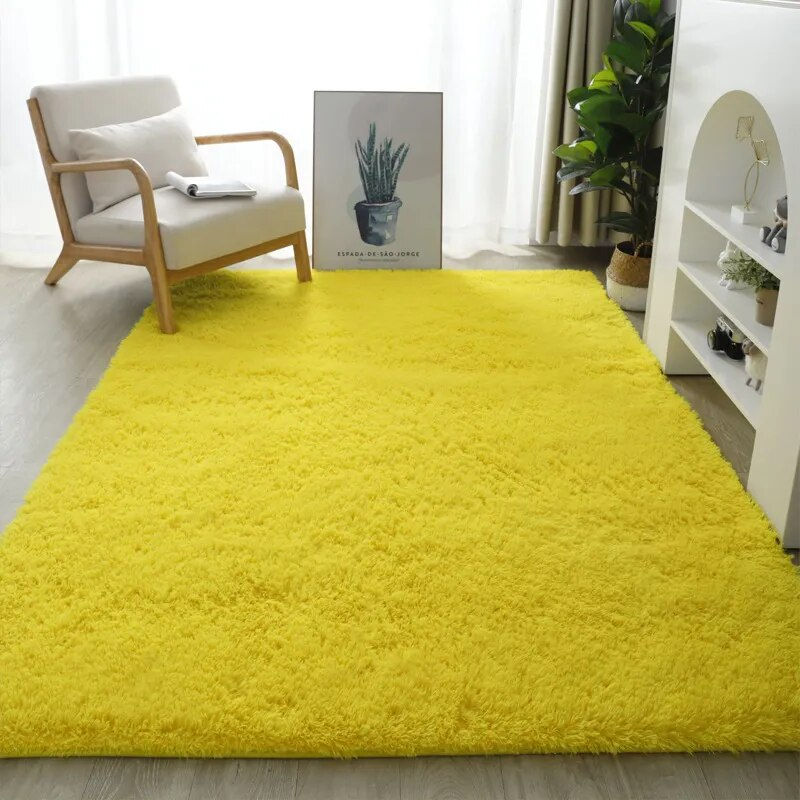 Miniaturebillede: Fluffy Rugs Large Shaggy Rug Bedroom Living Room Anti Slip Soft Carpet