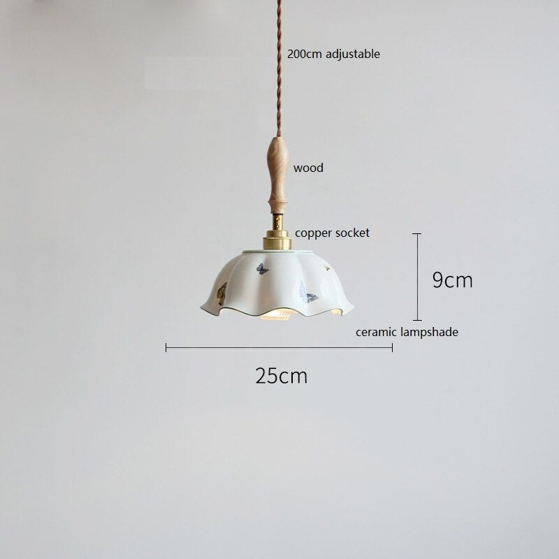 Miniaturebillede: Butterfly Ceramic LED Pendant Lamp Hang lamp