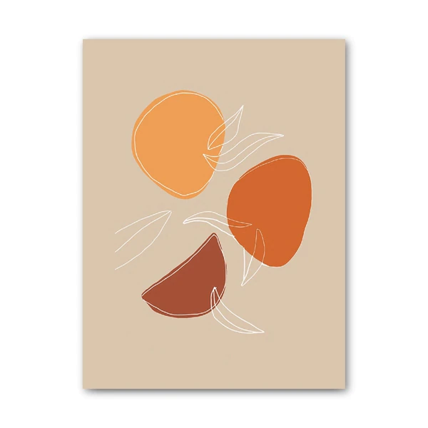 Miniaturebillede: Abstract Nordic Minimalist Canvas Wall Art 