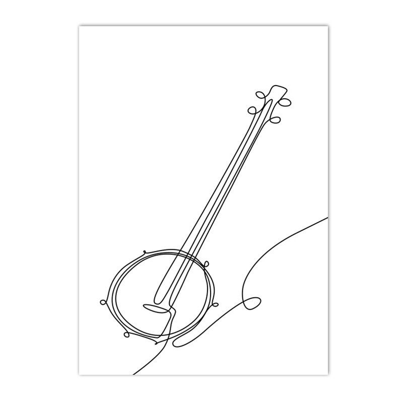 Thumbnail: Piano Line Drawing Wall Art 